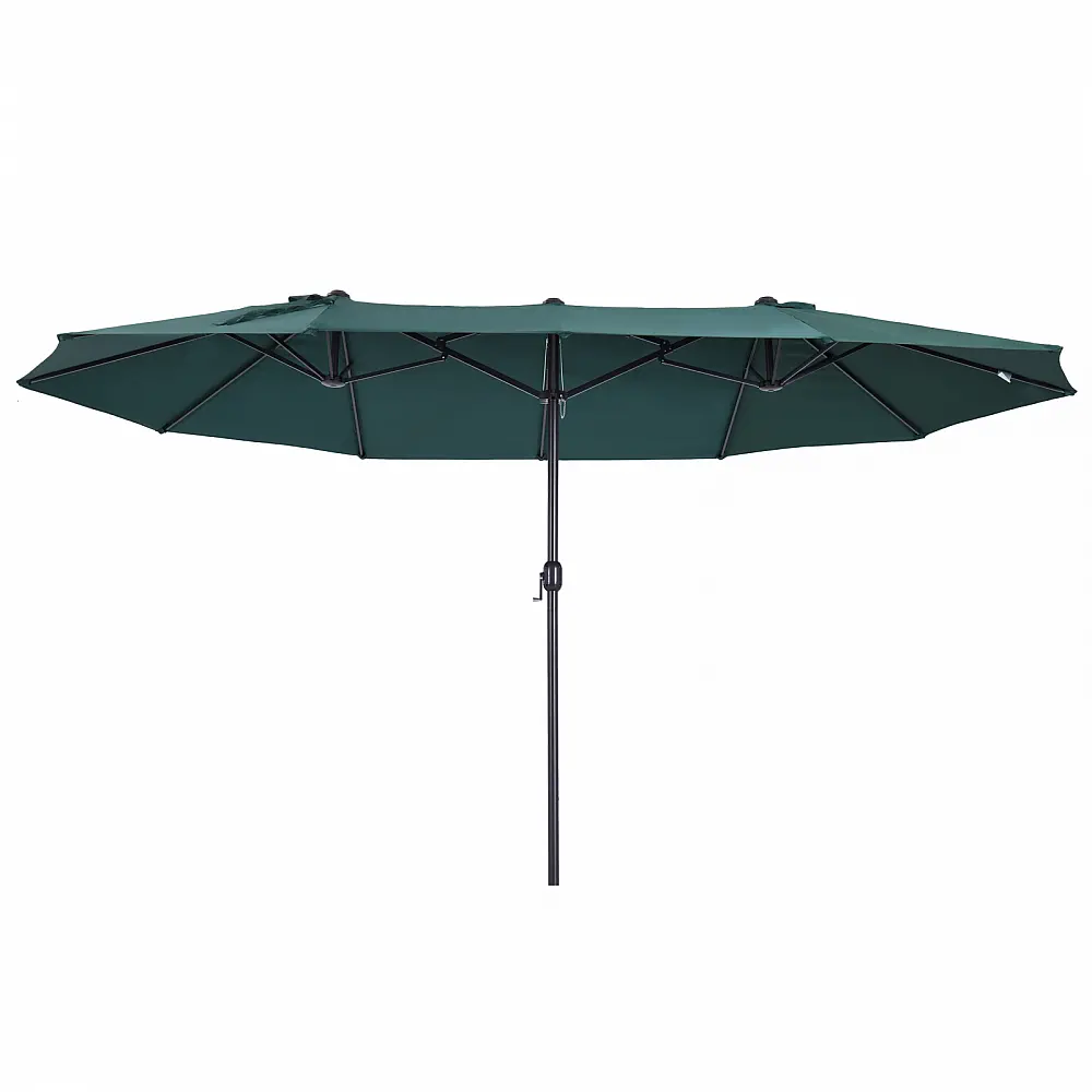Outsunny Outsunny Outdoor Double Canopy Parasol, Anti UV 460 x 270 x 240, Πράσινο, Καφέ 84D-031V01 Outsunny Outsunny Outdoor Double Canopy Parasol, Anti UV 460 x 270 x 240, Πράσινο, Καφέ 84D-031V01