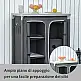 Κουζίνα Camping Outsunny από αλουμίνιο με διπλό ντουλάπι, 3 ράφια και τσάντα μεταφοράς A20-159