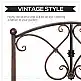 Outsunny Vintage Garden Jumper με Floral Elements, Metal, 99x68x53cm, Μαύρο 844-454
