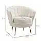 Πολυθρόνα HOMCOM Vintage Style Design με επένδυση από βελούδο, 179x77x77cm, κρέμα 833-961WT