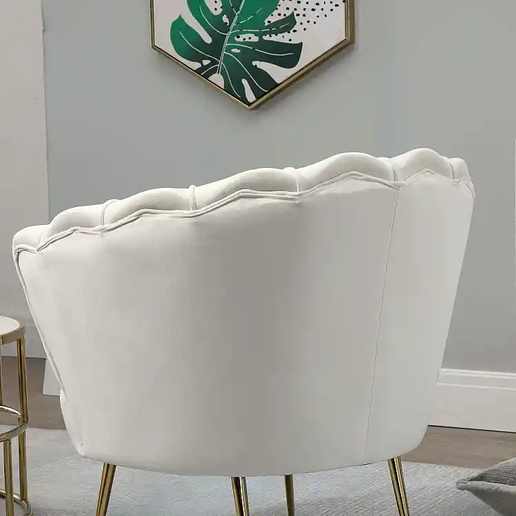 Πολυθρόνα HOMCOM Vintage Style Design με επένδυση από βελούδο, 179x77x77cm, κρέμα 833-961WT