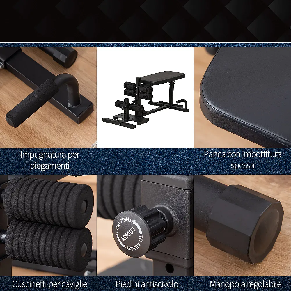HOMCOM 3 σε 1 Squat Machine με ρυθμιζόμενο ύψος και ανακλινόμενο ατσάλινο πάγκο, 100x58x46cm - Μαύρο A91-182BK HOMCOM 3 σε 1 Squat Machine με ρυθμιζόμενο ύψος και ανακλινόμενο ατσάλινο πάγκο, 100x58x46cm - Μαύρο A91-182BK