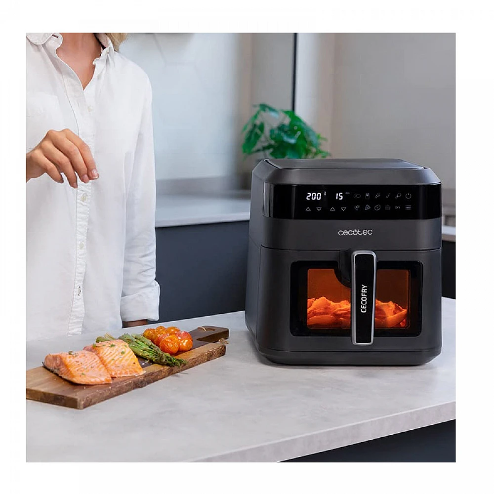 Ψηφιακή Φριτέζα Αέρος Χωρίς Λάδι 6 Lt 1300 W Χρώματος Μαύρο Cecofry Experience Window 6000 Cecotec CEC-04340 Ψηφιακή Φριτέζα Αέρος Χωρίς Λάδι 6 Lt 1300 W Χρώματος Μαύρο Cecofry Experience Window 6000 Cecotec CEC-04340