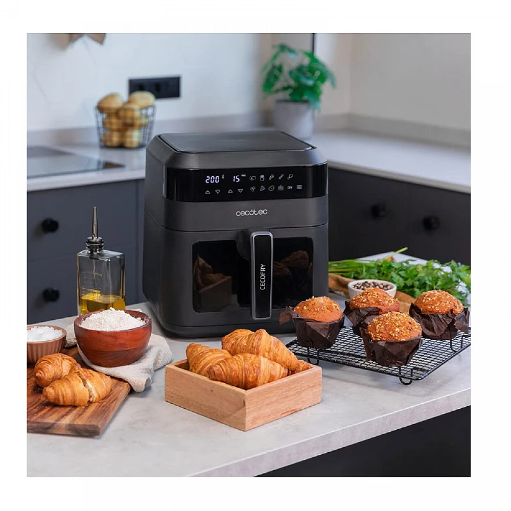 Ψηφιακή Φριτέζα Αέρος Χωρίς Λάδι 6 Lt 1300 W Χρώματος Μαύρο Cecofry Experience Window 6000 Cecotec CEC-04340 Ψηφιακή Φριτέζα Αέρος Χωρίς Λάδι 6 Lt 1300 W Χρώματος Μαύρο Cecofry Experience Window 6000 Cecotec CEC-04340