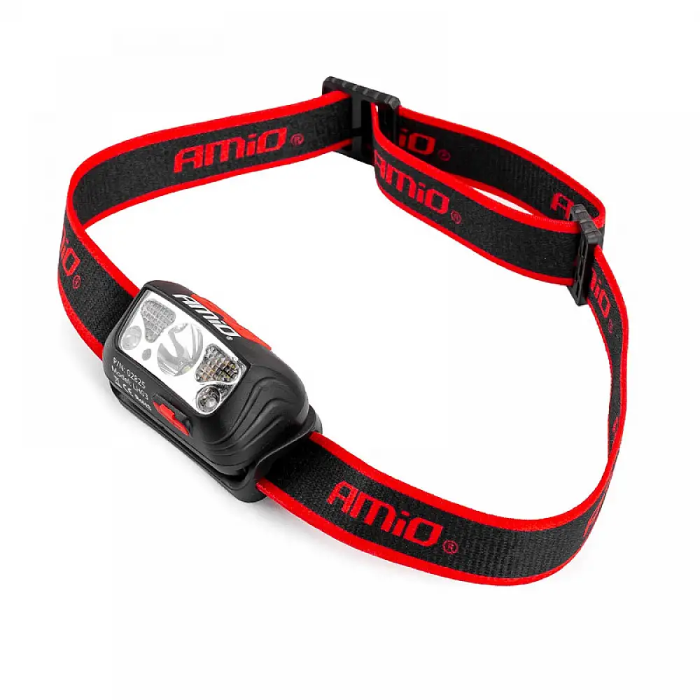 Επαναφορτιζόμενος Φακός Κεφαλής LED XPE+2LED+2SMD 180FLUX 1200mAh LH03 AMiO 02825