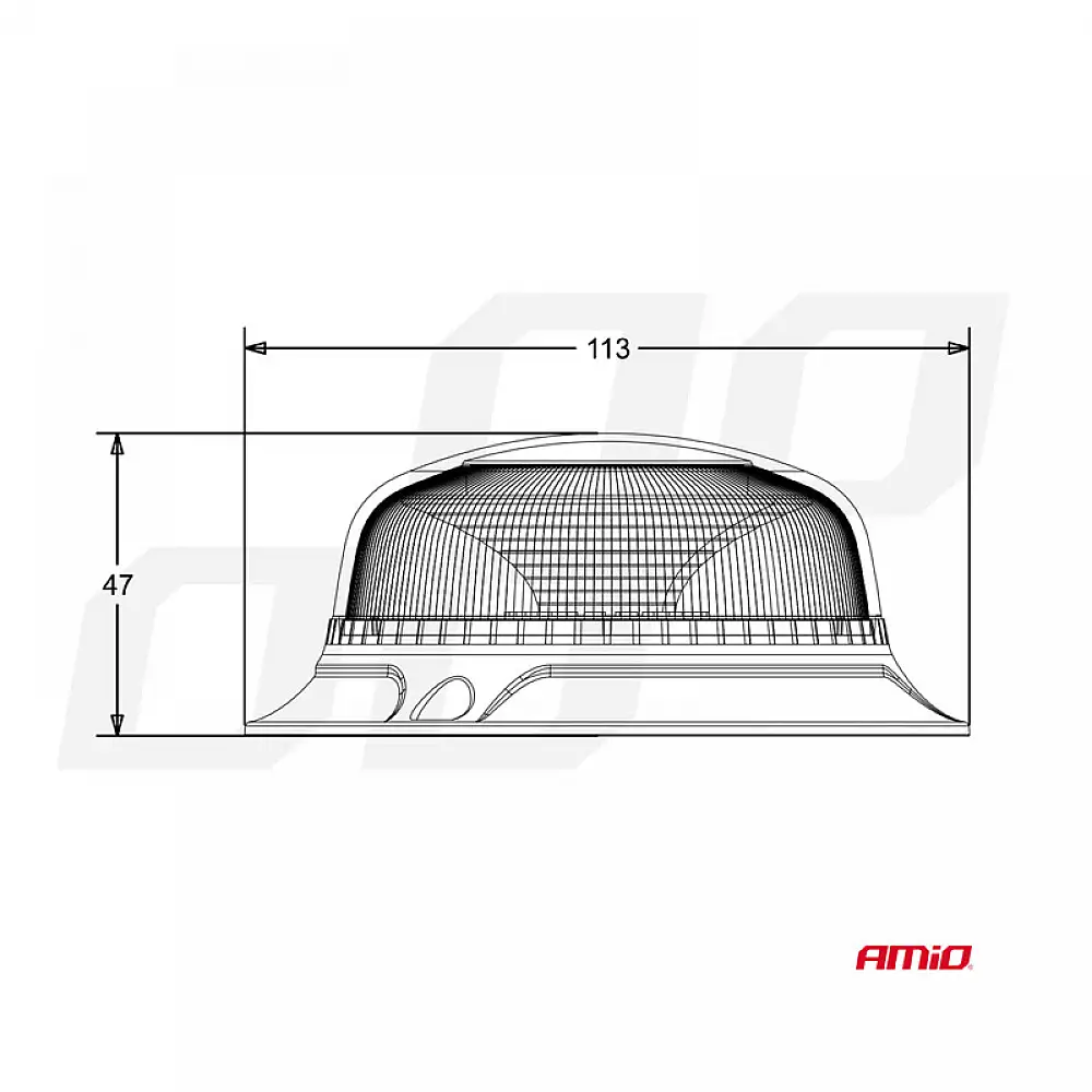 Βιδωτός LED Φάρος W213bl R65 R10 18LED 12 / 24V IP56 AMiO 02927