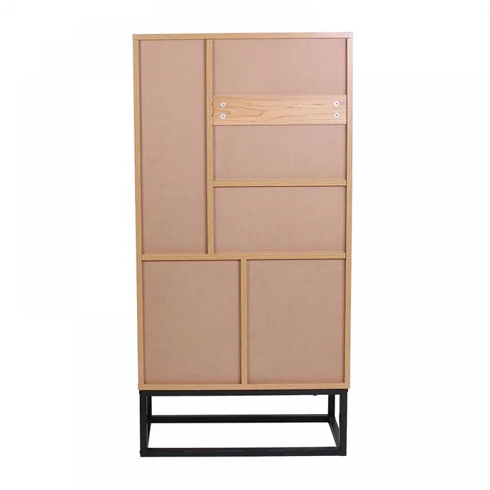 Ξύλινη Βιβλιοθήκη με Μεταλλική Βάση 60 x 29 x 120 cm Home Deco Factory HD6625