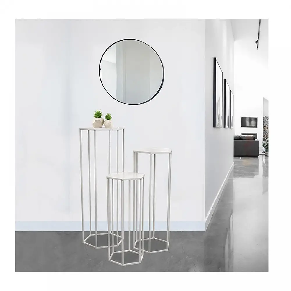 Σετ Μεταλλικές Ανθοστήλες 35 x 30 x 90 cm 3 τμχ Home Deco Factory HD6220