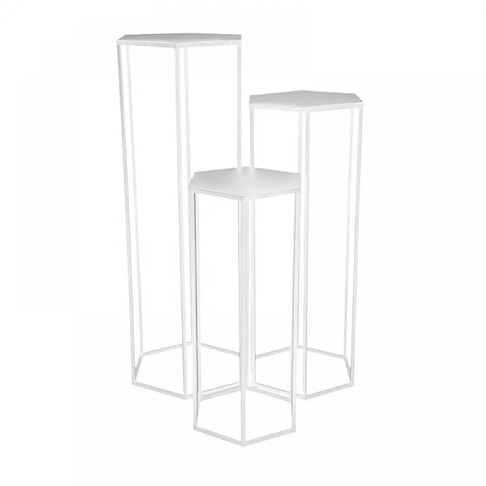 Σετ Μεταλλικές Ανθοστήλες 35 x 30 x 90 cm 3 τμχ Home Deco Factory HD6220