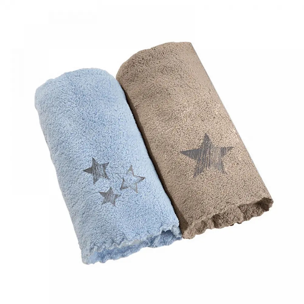 Σετ με 2 Βρεφικές Πετσέτες 35 x 50 cm Blue Brown 2 τμχ Boy Set 1 Guy Laroche 1122086222000