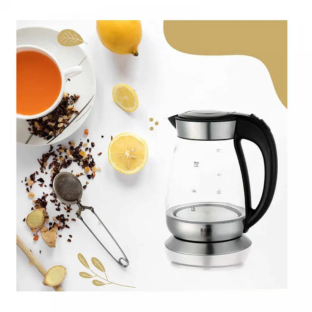 Ασύρματος Ηλεκτρικός Βραστήρας 1.7 Lt με LED Φωτισμό Bass Polska BP-BH10350