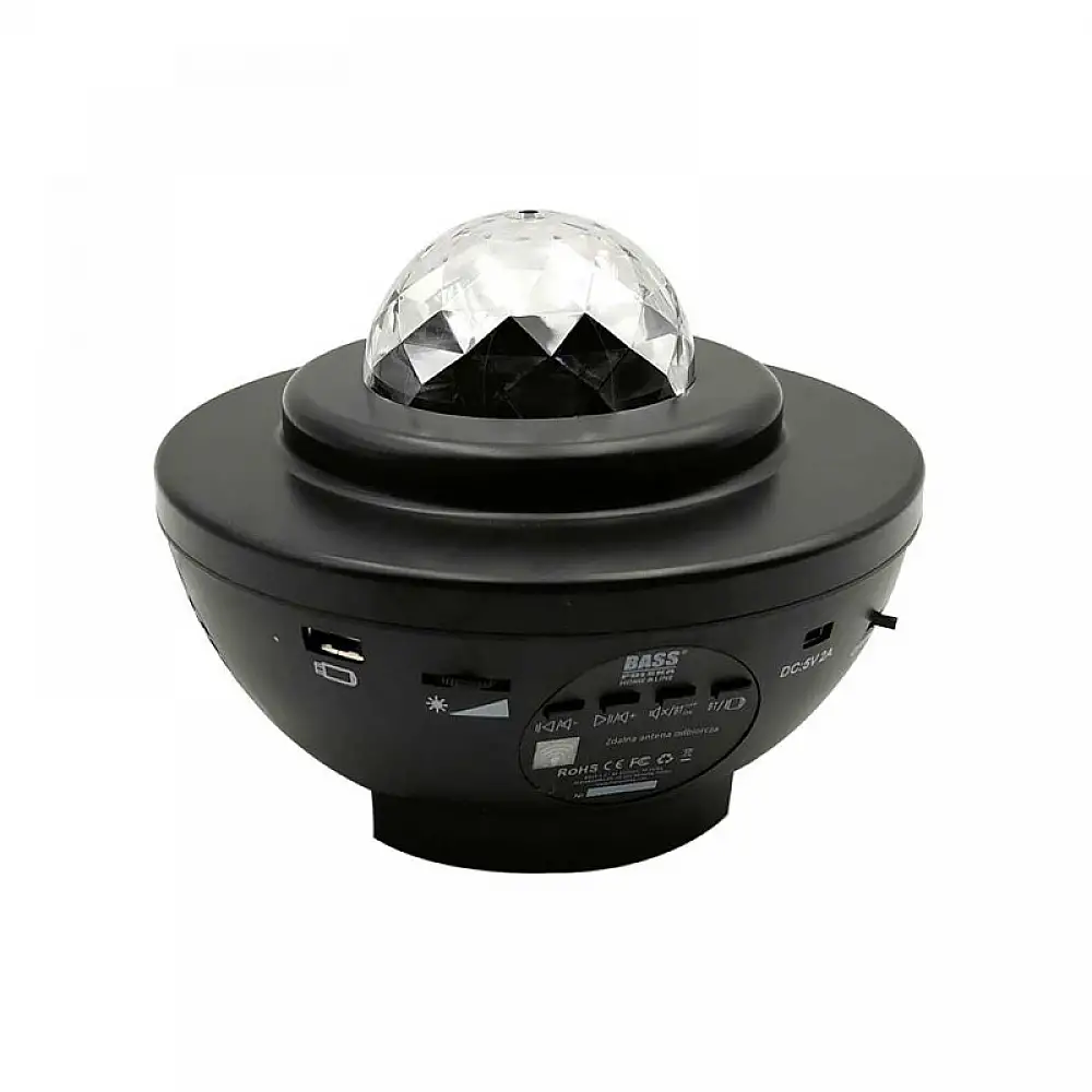 Προβολέας Αστεριών με Ηχείο Bluetooth και Τηλεχειριστήριο Χρώματος Μαύρο Bass Polska BP-BH59311