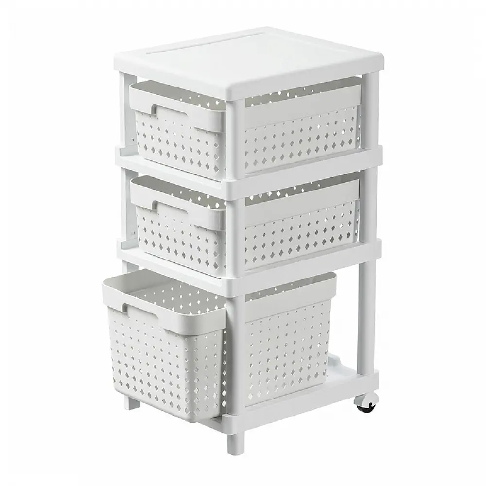 Ραφιέρα με 3 Καλάθια 36.2 x 31.6 x 66.3 cm Plast Team Seoul 5707672741488