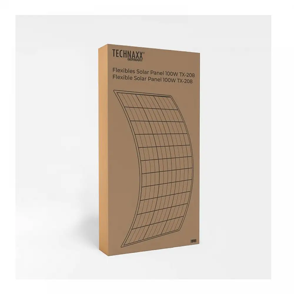 Εύκαμπτο Μονοκρυσταλλικό Φωτοβολταϊκό Πάνελ 100 W 18 V Technaxx TX-208