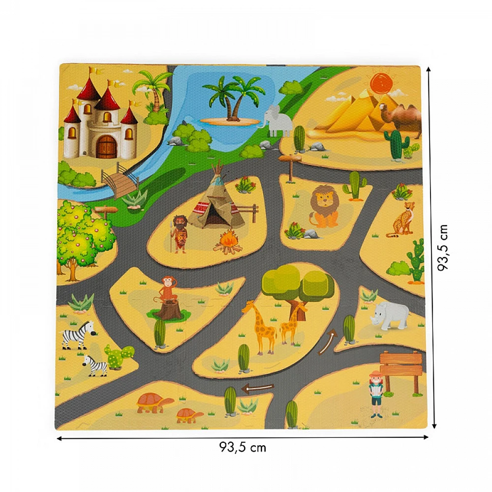 Αφρώδες Χαλί - Παζλ Δαπέδου Σαφάρι 93.5 x 93.5 x 1 cm 9 τμχ Ecotoys ECOEVA009 Αφρώδες Χαλί - Παζλ Δαπέδου Σαφάρι 93.5 x 93.5 x 1 cm 9 τμχ Ecotoys ECOEVA009