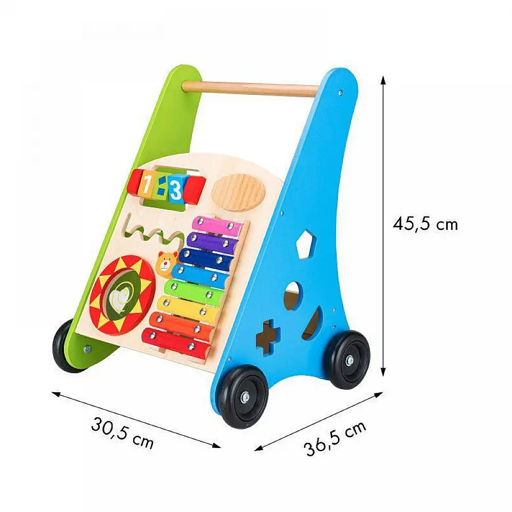 Ξύλινη Περπατούρα Καρότσι 30.5 x 36.5 x 45.5 cm Ecotoys TL00011