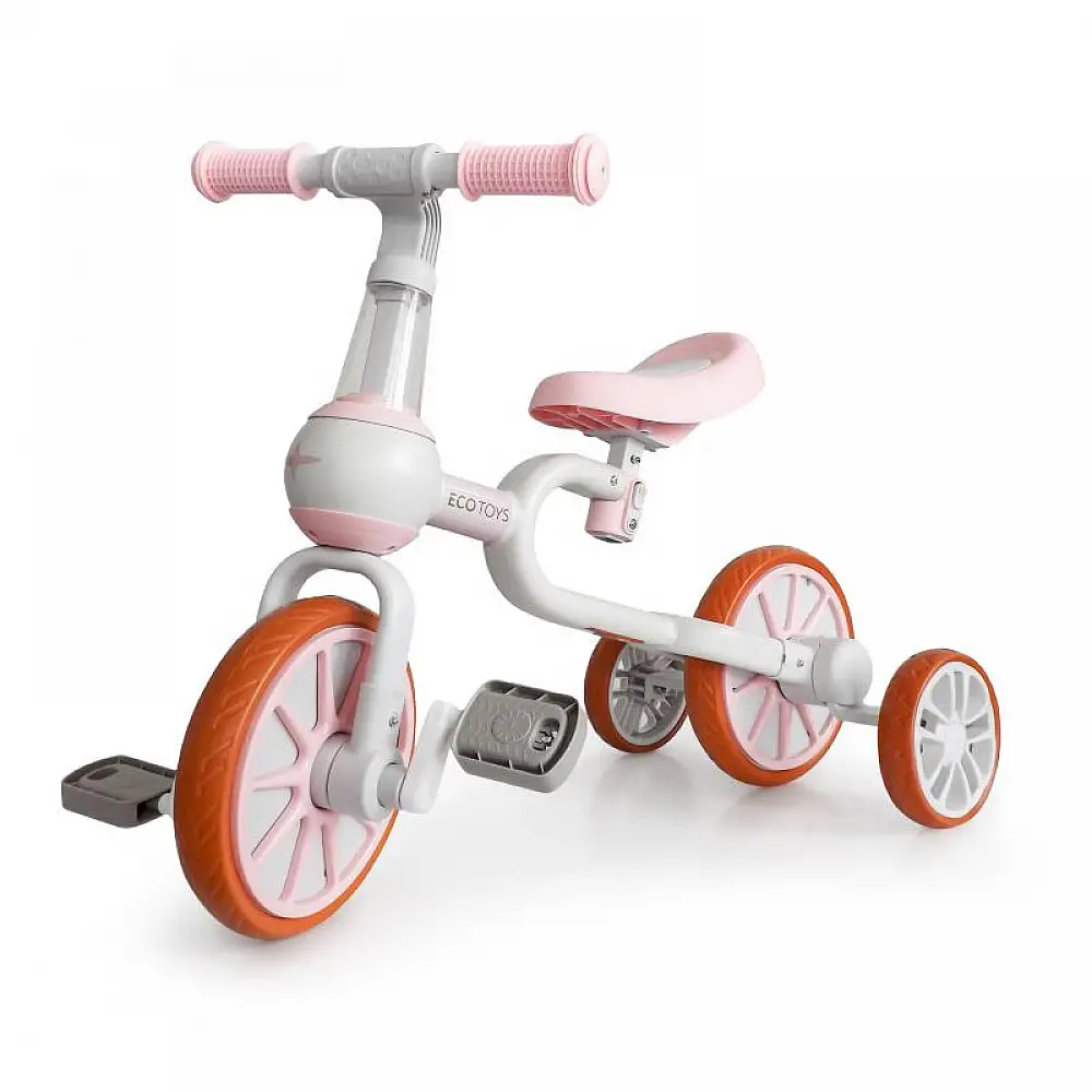 Παιδικό Ποδήλατο Ισορροπίας 4 σε 1 Χρώματος Ροζ Ecotoys LC-V1311-Pink