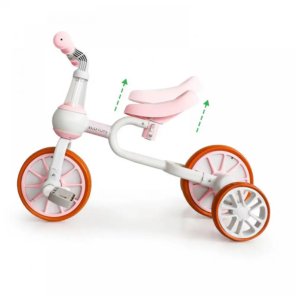 Παιδικό Ποδήλατο Ισορροπίας 4 σε 1 Χρώματος Ροζ Ecotoys LC-V1311-Pink