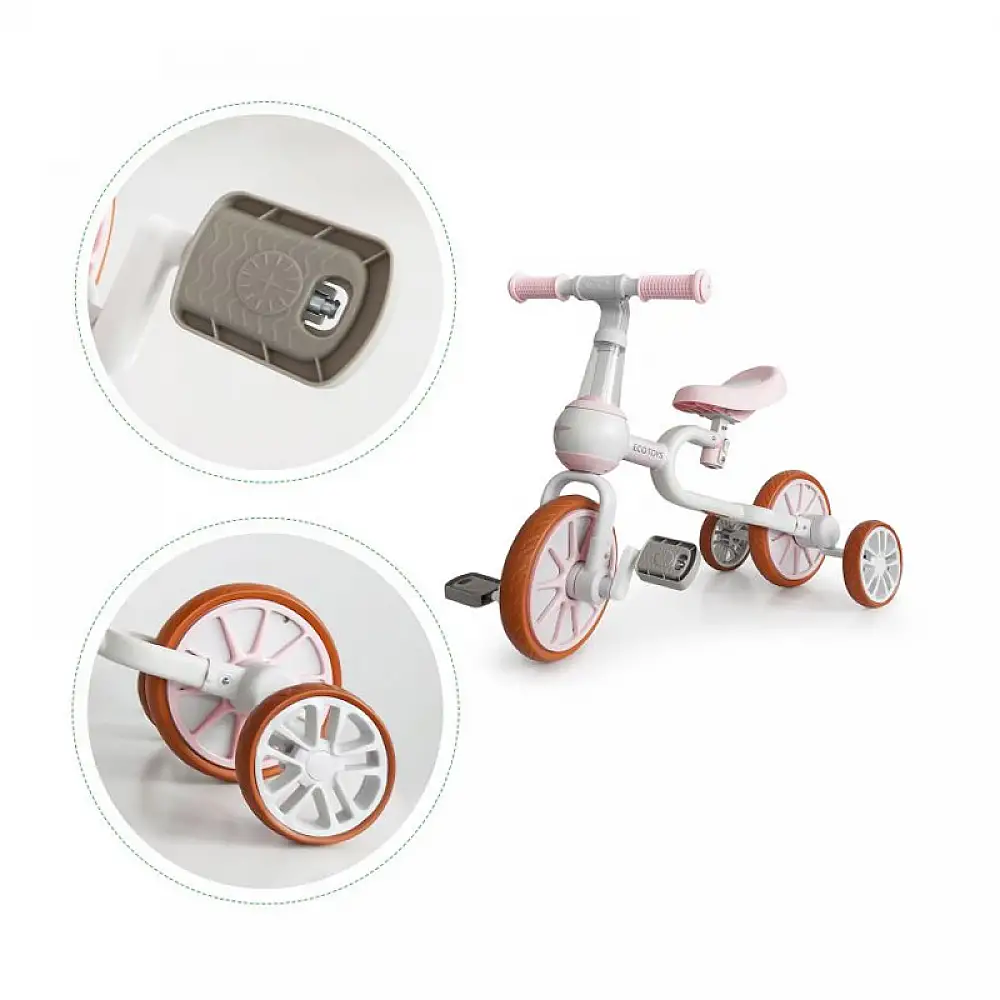 Παιδικό Ποδήλατο Ισορροπίας 4 σε 1 Χρώματος Ροζ Ecotoys LC-V1311-Pink