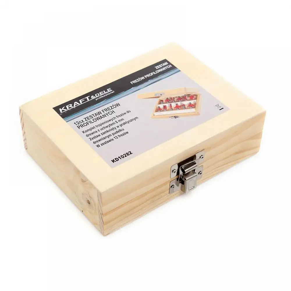 Σετ Φρέζες Ξύλου για Ρούτερ 8 mm 12 τμχ Kraft&Dele KD-10282
