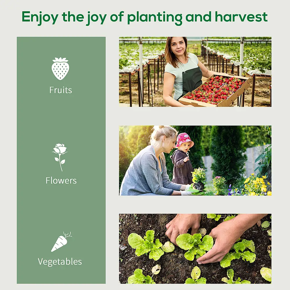 Outsunny Vertical Plant Θερμοκήπιο με 4 Ράφια Ατσάλι και Λευκό PVC, 69x50x165cm 845-228V04TP
