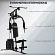 HOMCOM Fitness Station με βάρη 45kg για οικιακή και επαγγελματική προπόνηση, Πολυλειτουργικό Steel Gym, 135x103x210cm, Μαύρο A91-176 HOMCOM Fitness Station με βάρη 45kg για οικιακή και επαγγελματική προπόνηση, Πολυλειτουργικό Steel Gym, 135x103x210cm, Μαύρο A91-176
