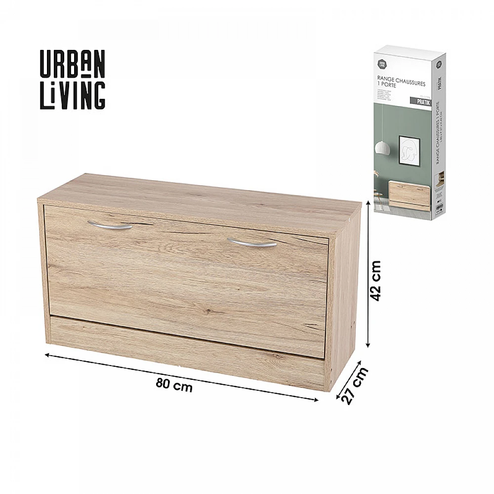Ξύλινη Παπουτσοθήκη 80 x 27 x 42 cm Pratik Urban Living 400158