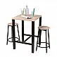 Σετ Μεταλλικό Τετράγωνο Τραπέζι - Bar 60 x 60 x 86 cm με 2 Σκαμπό Dock Urban Living 151089