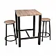 Σετ Μεταλλικό Τετράγωνο Τραπέζι - Bar 60 x 60 x 86 cm με 2 Σκαμπό Dock Urban Living 151089