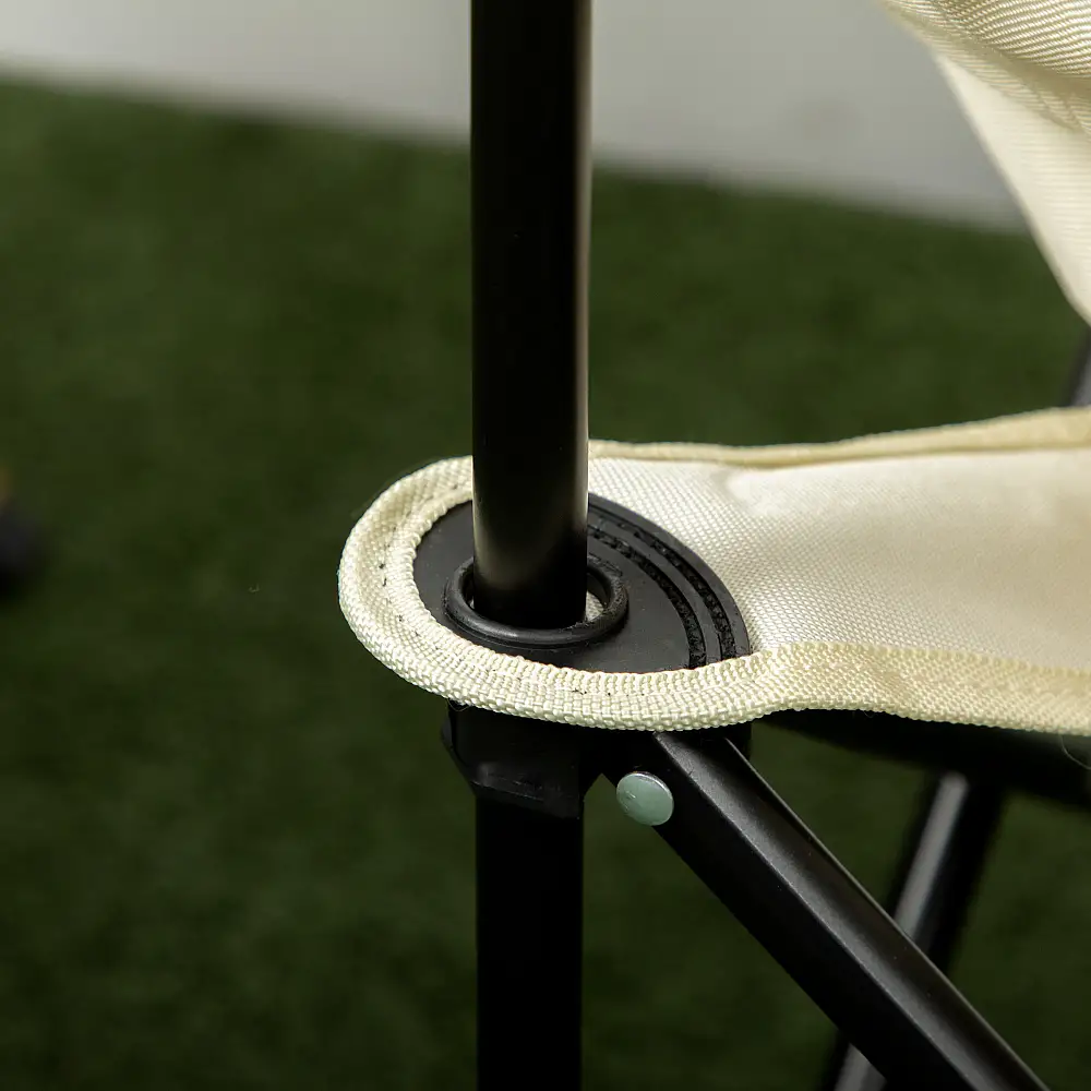 Outsunny Oxford υφασμάτινη πτυσσόμενη καρέκλα κάμπινγκ με πλαϊνή τσέπη και τσάντα μεταφοράς, 61x54x66 cm A20-292V00WT