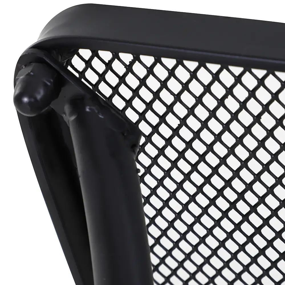 Τραπέζι σαλονιού Outsunny Square Steel Garden με διάτρητη κορυφή, 45x45x50 cm, μαύρο 84B-341