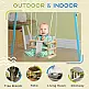 AIYAPLAY Baby Swing 9-36 μηνών από ξύλο και βαμβάκι με ρυθμιζόμενο σχοινί και μαξιλάρι, 30x30x110-180 cm 331-032V00WT AIYAPLAY Baby Swing 9-36 μηνών από ξύλο και βαμβάκι με ρυθμιζόμενο σχοινί και μαξιλάρι, 30x30x110-180 cm 331-032V00WT