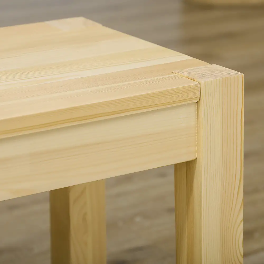 HOMCOM Πάγκος κουζίνας από πεύκο για 3 άτομα, 150Lx33x45cm, χρώμα ξύλου 837-335V00ND