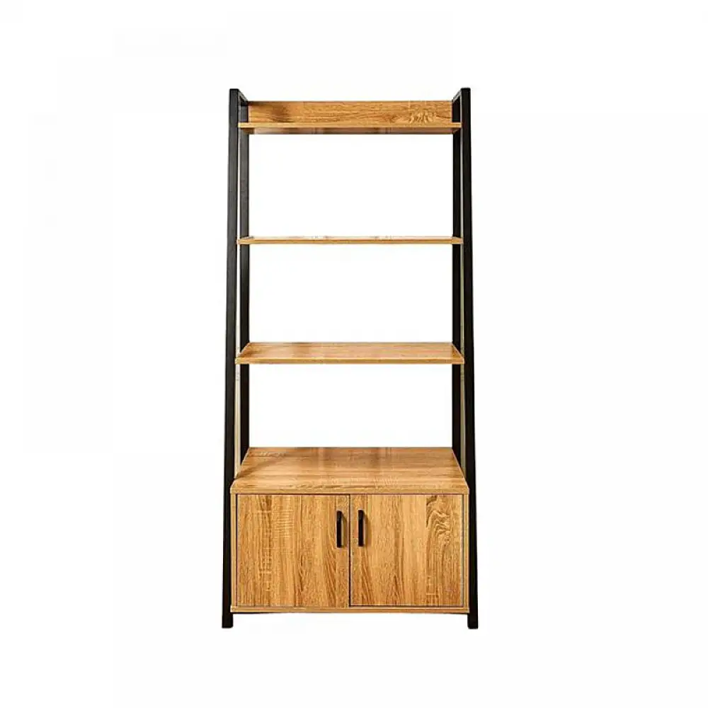 Μεταλλική Βιβλιοθήκη με 3 Ράφια και 1 Ντουλάπι 75 x 40 x 160 cm Home Deco Factory HD5220