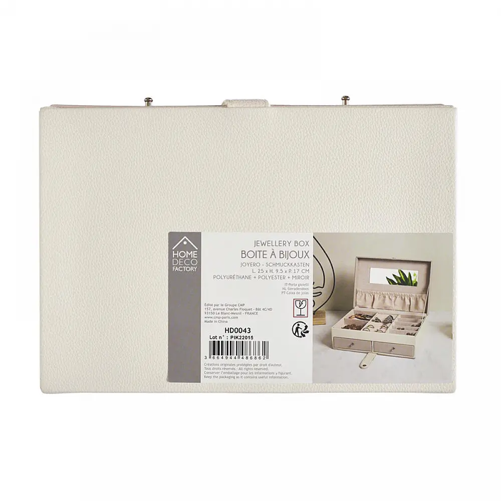 Κοσμηματοθήκη - Μπιζουτιέρα 25 x 17 x 9.5 cm Home Deco Factory HD0043