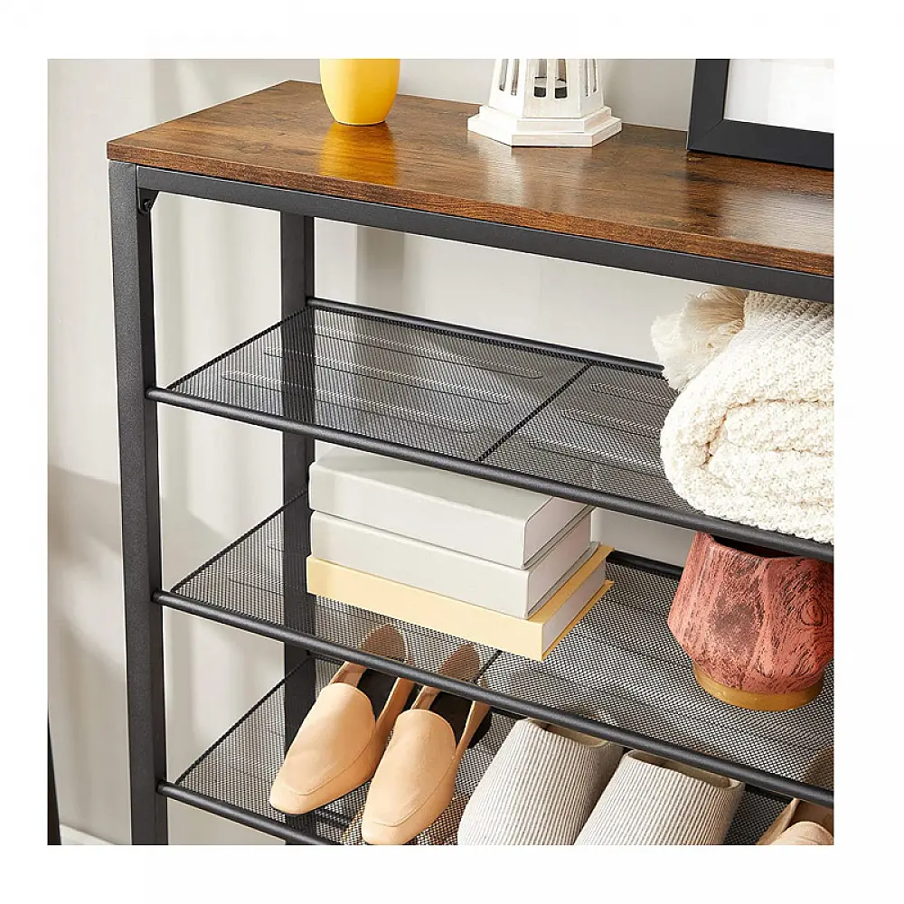 Μεταλλική Παπουτσοθήκη με 6 Ράφια 100 x 30 x 110 cm VASAGLE LBS016B01