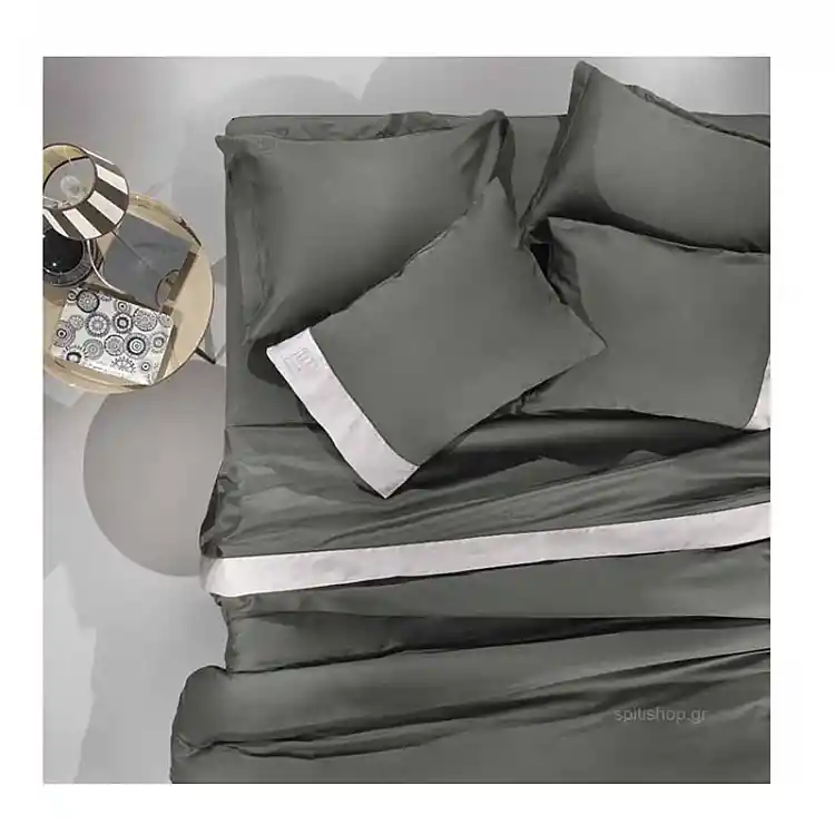 Σετ King Size Σεντόνια με 2 Μαξιλαροθήκες 270 x 280 cm 4 τμχ Silky Anthracite/Silver Guy Laroche 1110030119022