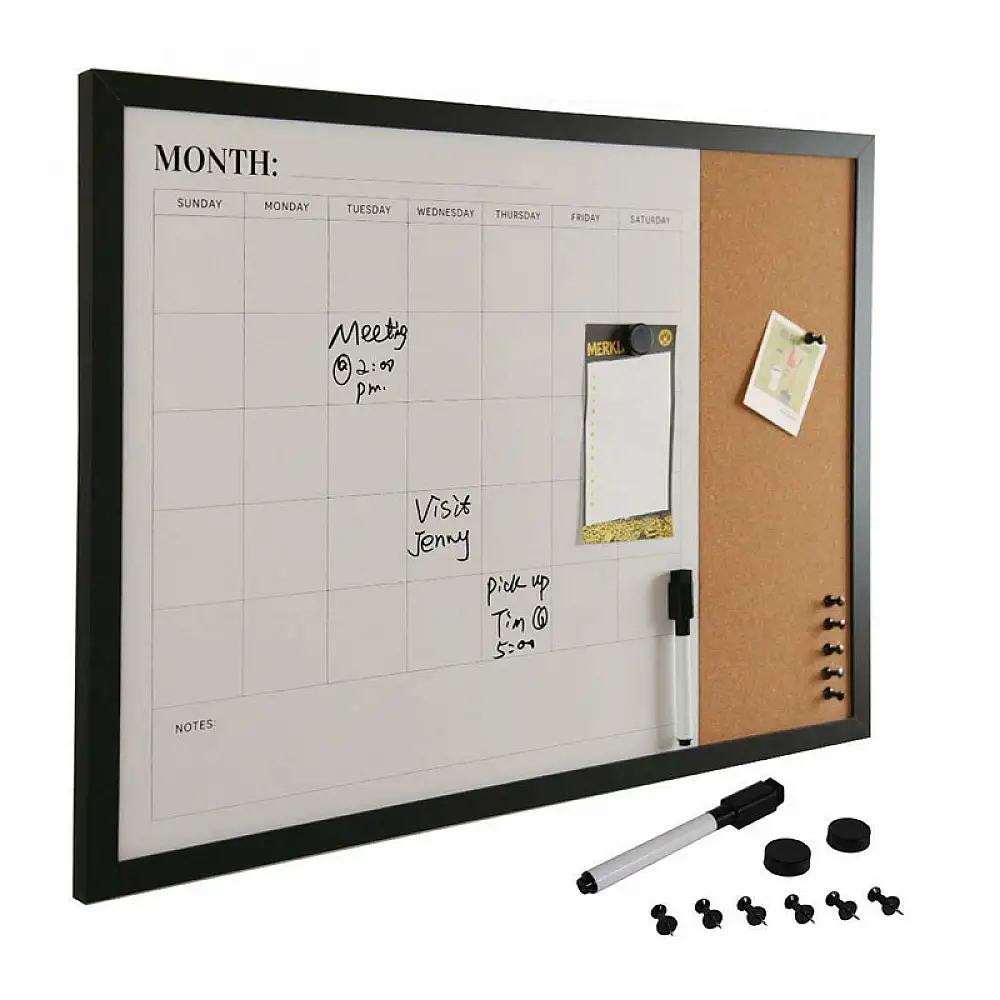 Πίνακας Ανακοινώσεων Μαγνητικός - Φελλού 2 σε 1 60 x 40 cm Bakaji 02012496