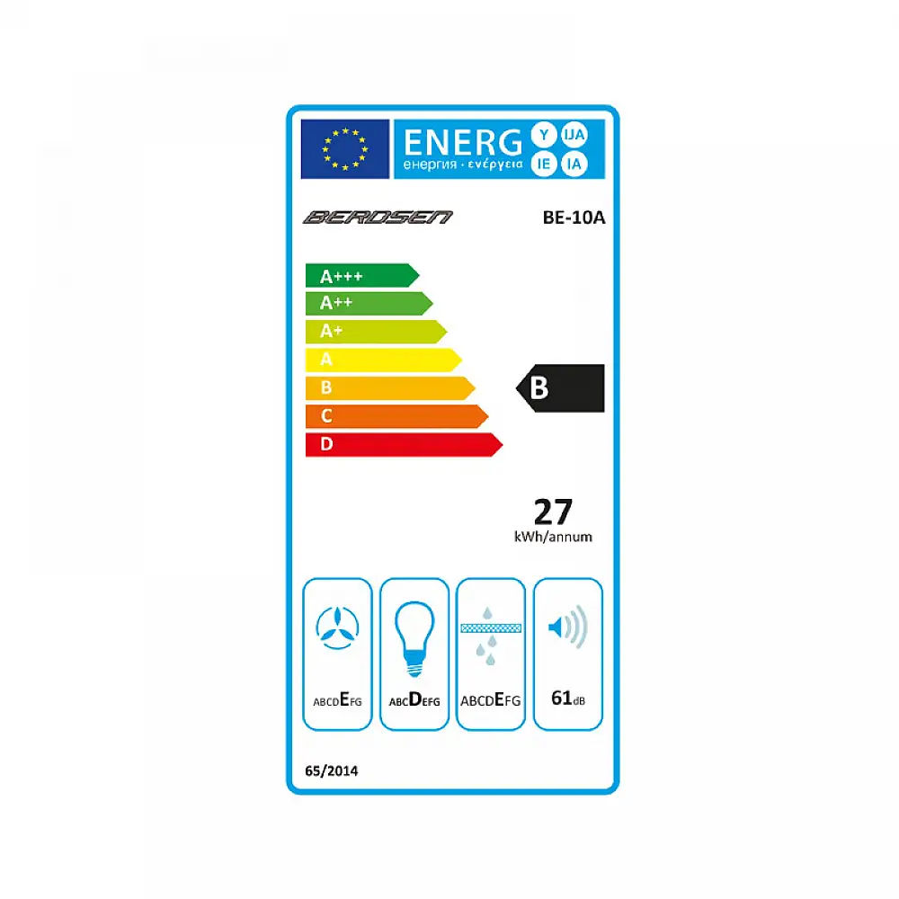Ελεύθερος Απορροφητήρας 59.8 x 50 x 14 cm  Berdsen BE-10A