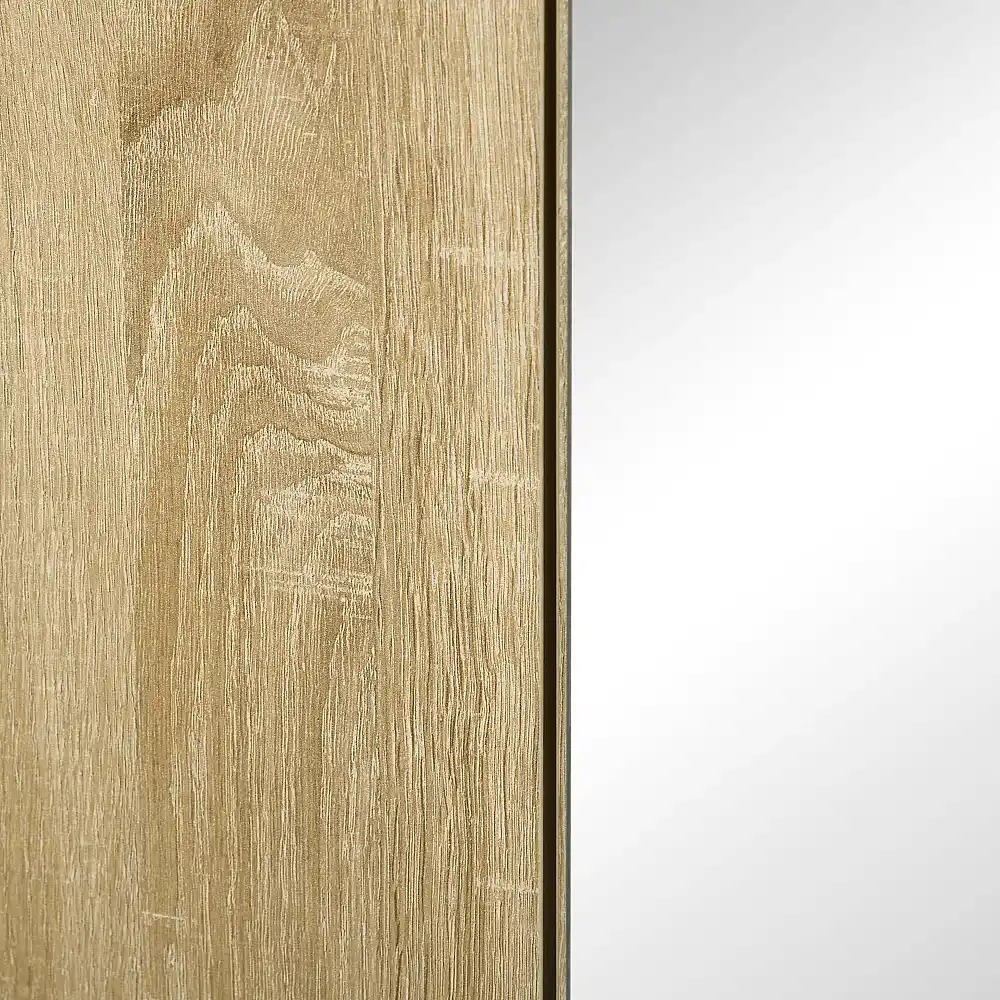 kleankin Ντουλάπι μπάνιου με καθρέφτη και 4 εσωτερικά ράφια, μοριοσανίδα, 60x15x60cm, χρώμα ξύλου 834-562V00ND