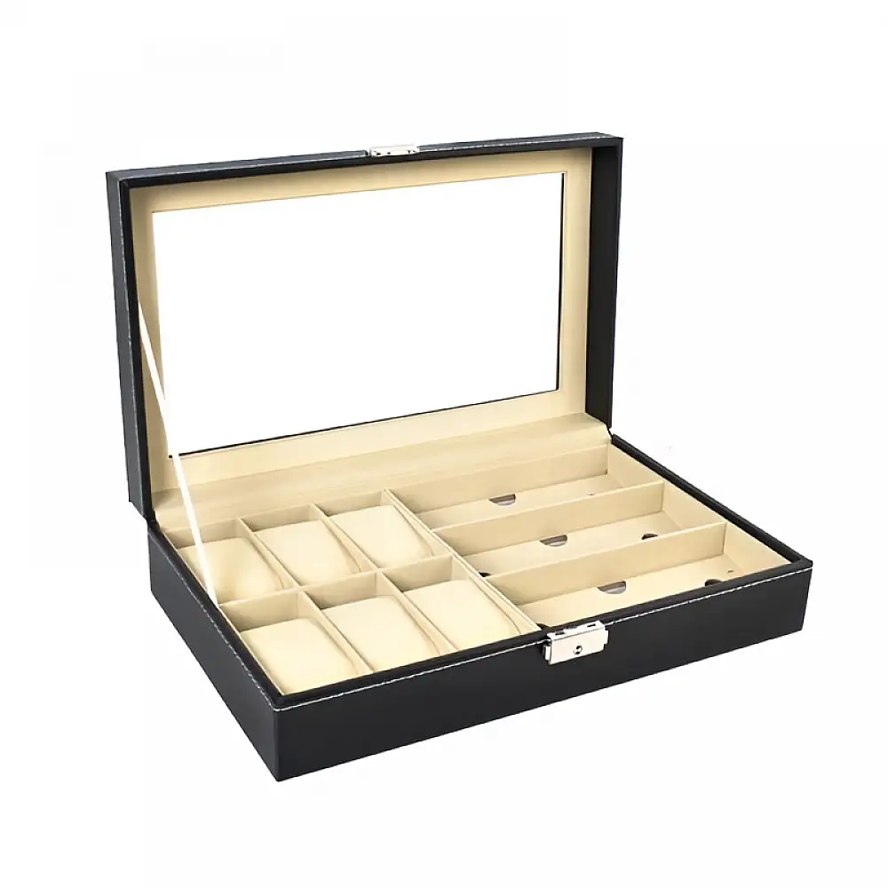 Θήκη Ρολογιών και Γυαλιών Ηλίου 9 Θέσεων 33.5 x 20.5 x 8 cm SPM 8497IT