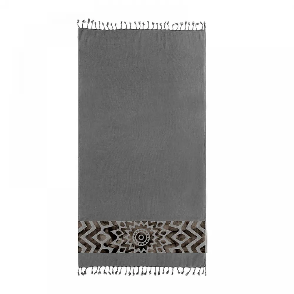 Πετσέτα Θαλάσσης 100% Βαμβάκι 90 x 170 cm Pestemal 17 Anthracite Guy Laroche 1130030123019