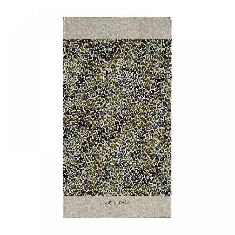 Πετσέτα Θαλάσσης 100 x 175 cm Velour Printed 2301 Olive Guy Laroche 1130030123012
