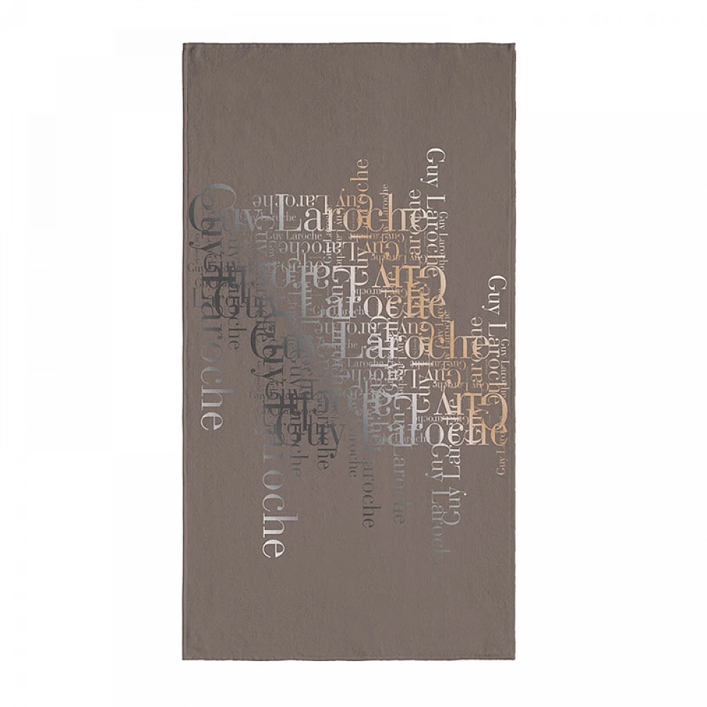 Πετσέτα Θαλάσσης 100 x 175 cm Velour Printed 2103 Taupe Guy Laroche 1130030123008