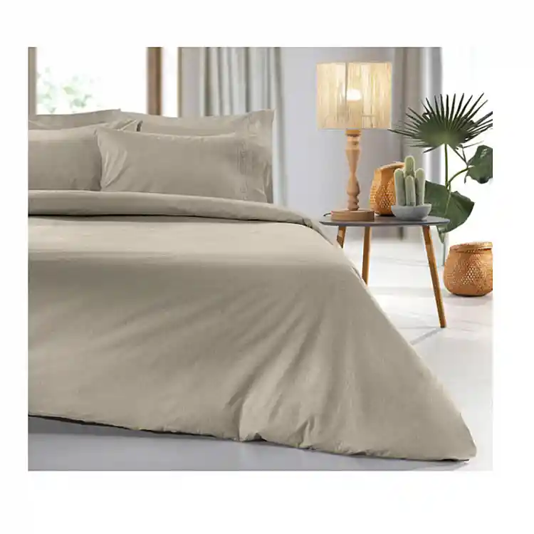 Σεντόνι Υπέρδιπλο 240 x 270 cm 100% Βαμβάκι Περκάλι Color Plus Taupe Guy Laroche 1110092123104