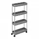 Μεταλλικό Τρόλεϊ Κουζίνας με 4 Ράφια 42 x 13.5 x 87 cm Songmics KSC008G01