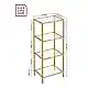 Μεταλλική Ραφιέρα με 4 Γυάλινα Ράφια 30 x 40 x 95 cm VASAGLE LGT28G