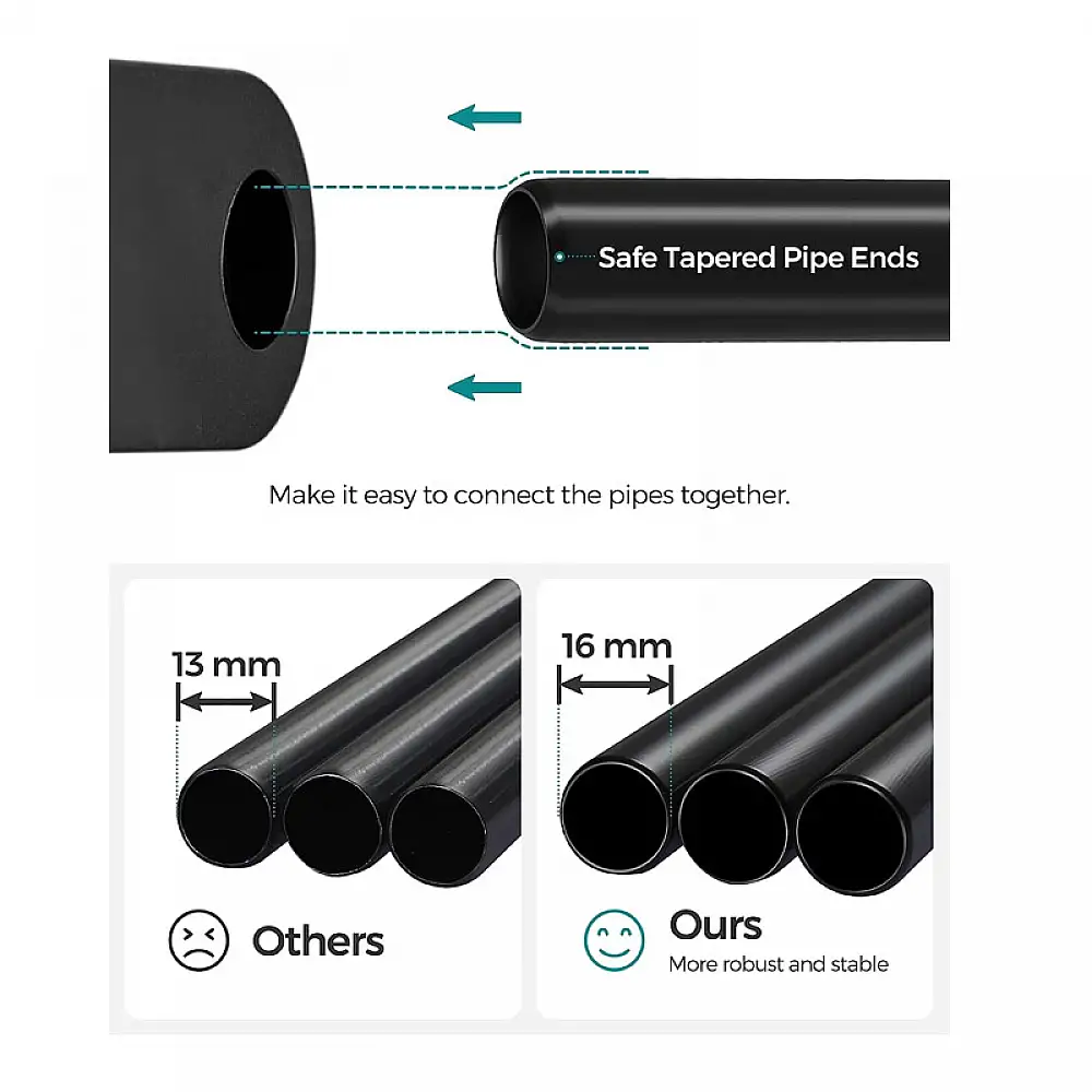 Μεταλλική Ανοιχτή Ντουλάπα με 3 Ράφια και 3 Ράγες 138 x 43 x 182 cm Songmics RYG025B02