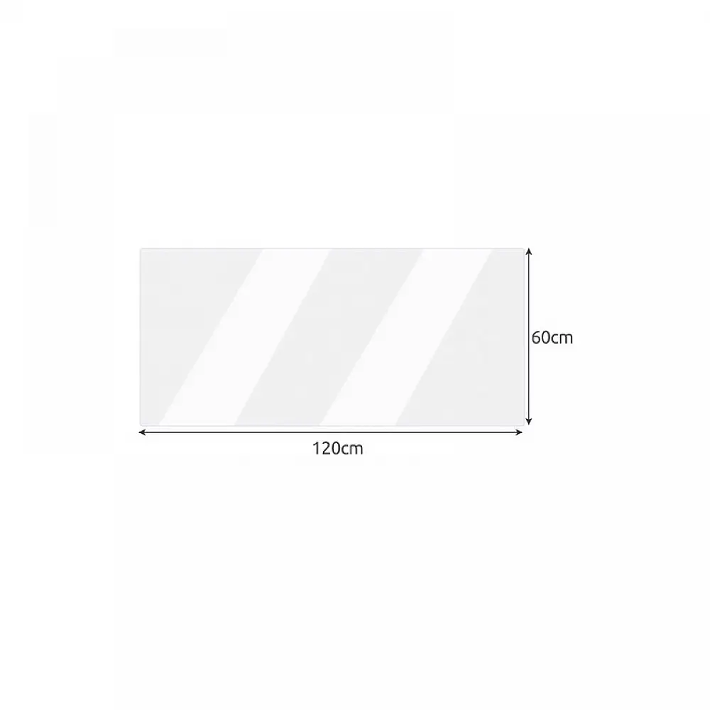 Ορθογώνιο Διάφανο Προστατευτικό Τραπεζιού από PVC 120 x 60 cm Ruhhy 21793