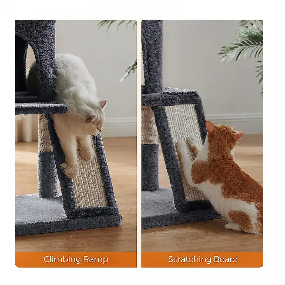 Δέντρο Γάτας - Ονυχοδρόμιο 48 x 48 x 96 cm Χρώματος Σκούρο Γκρι PCT51G Feandrea